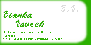 bianka vavrek business card